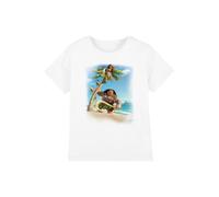 mandarin creative ltd Moana Poster Girls T Shirt, Bianco, 12-13 Anni Bambine e Ragazze
