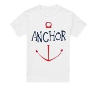 mandarin creative ltd One Piece Sketch Anchor Simple T Shirt, Bianco, L Unisex-Adulto