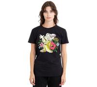 mandarin creative ltd Snow White Greetings from Dopey Ladies T Shirt, Black, Nero, S Donna