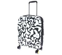 Mandarina Duck Logoduck + Moire 4 ruote Carrello della cabina 55 cm con piega di espansione bianco