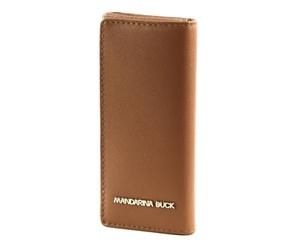 Mandarina Duck Pelle caso chiave Luna Key Holder Caramel Cafe marrone chiaro