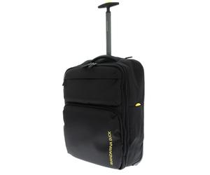 Mandarina Duck Zephyr Trolley Zaino, Nero, 54 centimeters x 20 centimeters x 37 centimeters, Trolley a due ruote in tessuto morbido ad effetto 3D