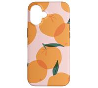 Mandarini minimalisti con motivo di frutta mandarini arancioni Custodia per iPhone 16