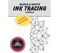 Mandela Ink Tracing for Adults - Black & White: Volume Two