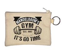 Mandelbaum's Gym It's Go Time - Portamonete con portachiavi, colore: Beige