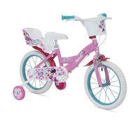 Mandelli Mountain Bike acciaio ( 1 vel ) 16" con rotelle MINNIE Fucsia e Bianco