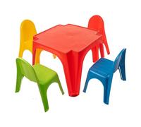 Mandelli 4 Amici Tavolo PIC nic, Rosso, 56x56x40 cm