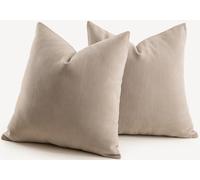Mandioo 2 Pezzi Federe Cuscini in ciniglia Minimalista Copricuscino morbido grazia durevole Fodere per Cuscino per la Decorazione Domestica Divano Soggiorno Camera da Letto 45 x 45cm Taupe