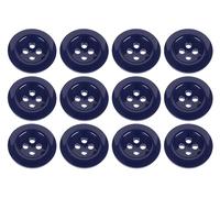 MANDITTIONS Confezione da 12 bottoni da cucire blu da 18 mm per bretelle, pantaloni, camicie, 28 l