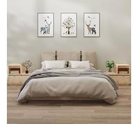 Mandloder Comodini 2 pezzi, 60 x 34 x 51 cm, legno massello di pino, non trattato, con cassetto e scomparto, mobili per camera da letto, design moderno