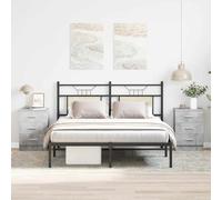 Mandloder Comodini 2 pezzi, grigio cemento, 38 x 35 x 56 cm, materiale in legno, moderna console notturna con 3 cassetti, elegante camera da letto