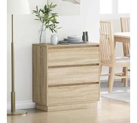 Mandloder Comodino Sonoma in legno di quercia, 71 x 34,5 x 75 cm, con illuminazione a LED, moderno tavolino per camera da letto, design durevole, pratico vano portaoggetti