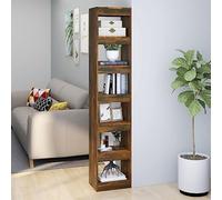 Mandloder Libreria divisoria, in legno di incenso, 40 x 30 x 198 cm, con molto spazio, versatile per casa, ufficio