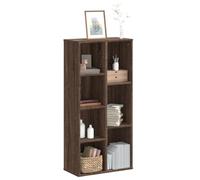 Mandloder Libreria marrone effetto rovere, 50 x 25 x 105 cm, materiale in legno con 7 scomparti, scaffale per libri, cartelle, giocattoli, versatile conservazione, materiale durevole