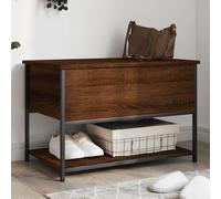 Mandloder Panca con vano portaoggetti marrone rovere 70 x 42,5 x 47 cm, robusto materiale in legno per corridoio, camera da letto, ingresso, panca versatile