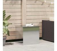 Mandloder Scatola portaoggetti da esterno con archiviazione, argento, 55 x 50,5 x 50 cm, in acciaio inox, resistente alle intemperie, per giardino e terrazza, organizer