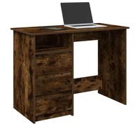 Mandloder Scrivania affumicatura 102 x 50 x 75 cm, materiale in legno, robusto tavolo da lavoro per ufficio e casa, versatile come tavolo da computer o da gioco, facile da pulire