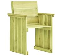 Mandloder Sedia da giardino in legno di pino impregnato, 60 x 58 x 86 cm, resistente alle intemperie, per giardino e terrazza, robusta poltrona con schienale alto per ore di relax