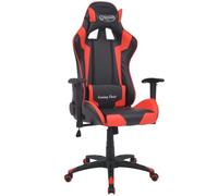 Mandloder Sedia da gioco da ufficio, inclinabile, in similpelle, colore: rosso/nero, ergonomica, con cuscino cervicale e lombare, regolabile in altezza, girevole a 360°, per casa, ufficio e scrivania