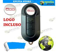 Mando Llave Carcasa Control Remoto Fiat 500 Con Logo 500 Rojo y Gris Italia