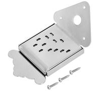 Mandolin Cable Pull Board | Bend Type Steel Tailpiece for 8/10 / 12 Loop Strings | Chrome Decorative Cover | Electric Box Guitar Accessories (QB08 chrome color without flowers)