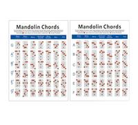 Mandolin Chord Chart in Carta Leggera e Resistente All'usura
