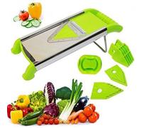 MANDOLINA AFFETTA VERDURE AFFETTATORE MULTIUSO CON LAMA IN ACCIAIO INOX