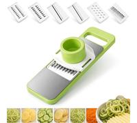 Mandolina affettaverdure con lama affilata, design stabile per affettare | Mandolino e spiralizzatore per verdure con affettatura stabile, facile da maneggiare e preparare cibi sicuri per cucine