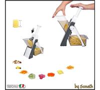 MANDOLINA MANUALE TAGLIA AFFETTA VERDURE FRUTTA FETTE STRISCE DADI CUBETTI