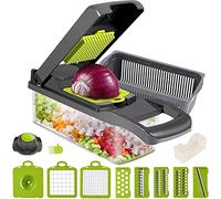 Mandolina per Verdure 16 in 1,Taglia Verdure Mandolina per Verdure Affetta Verdure,Multifunzione Tritatutto Affettatrice Manuale,Tagliaverdure Frutta Cipolla Patate Cubetti,Taglia Verdure Affetta