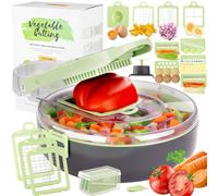 Mandolina per Verdure,Affettaverdure e Mandolini da CucinaManuale Multifunzione,Mandolina per Verdure e Cipolle,Aglio e Patate.