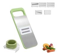 Mandolina per verdure compatta,Mandolina manuale 5 in 1 salvaspazio,Taglia verdure multifunzione,Mandolina julienne manuale con protezione mani,Affettatrice verdure compatta utensile cucina creativa