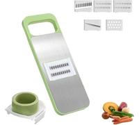 Mandolina per verdure compatta,Mandolina manuale 6 in 1 salvaspazio,Taglia verdure multifunzione,Mandoline julienne manuale con protezione mani,Mandolina Affetta Verdure utensile cucina creativa