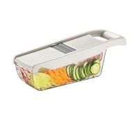 Mandolina Professionale Regolabile in Acciaio Inox, Affettatrice Julienne e Taglia Verdure, Vano Integrato Riporre le Lame, Lame in Acciaio Inox, Protezione Salvamani Avvolgente