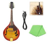 Mandolini Strumento per Principiante Mandolino Elettrico A 8 Corde Per Chitarra Classica Strumento Melodico Mandolino Elettrico In Stile Con Zaino In Tessuto(Mandolin Set)
