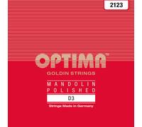 Optima 2123 Mandolin Goldin Strings Polished, Loop End D '-3 (Coppia)