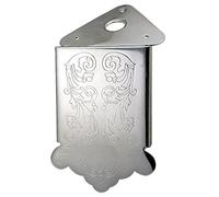 Mandolino Cordiera Ponte Inciso Flower Pattern Instrument Parts - Argento