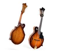 Mandolino marrone chiaro Mandolino in abete massiccio selezionato Mandolino a otto corde Mandolino marrone chiaro