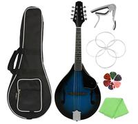 Mandolino Strumento Musicale Mandolino Con Bordo Nero Blu Set 8 Corde Mandolino In Stile Con Corde Per Strumenti Per Principianti(Mandolin)