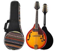Mandolino Strumento Musicale Mandolino Elettrico A 8 Corde Strumento Melodico Classico Un Mandolino Elettrico In Stile Con Zaino In Tessuto(Set)