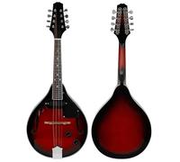 Mandolino Strumento Musicale Mandolino Per Strumenti Musicali Mandolino Elettrico Con Bordo Nero Rosso Mandolino Elettrico A Otto Corde Per Chitarra(Red)