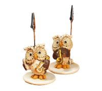 Mandorle bomboniere by Paben 12 Pezzi Clip segnaposto Gufetto suonatore resina