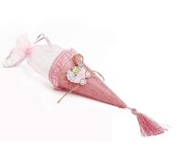 Mandorle by Paben 24 Pezzi Cono Sacchetto portaconfetti Rosa Bomboniera nascita