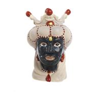 Mandorle by Paben Vaso Testa di Moro in Porcellana cm. 14 x 9,2 x 8,8