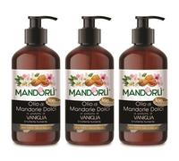 MANDORLÌ Olio di Mandorle Dolci al profumo di VANIGLIA 3x300 ml