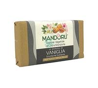 MANDORLI SAPONE VEGETALE ALL' OLIO DI MANDORLE AL PROFUMO DI VANIGLIA 100G TRE PEZZI
