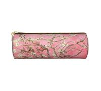 Mandorlo in fiore Astuccio per matite floreale rosa Astuccio per penna Cilindro Piccola scatola da trasporto per donne adulte Con cerniera liscia Semplice durevole Leggero per organizer da ufficio Bor