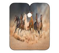 Mandria Di Cavalli Nella Tempesta Di Sabbia Del Deserto Mantella Parrucchiere Lavabile Barber Cape Impermeabile Grembiule Da Parrucchiere Per Uomini Bambini Parrucchieri 140X168Cm