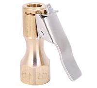 Mandrini aria ugello pompa con filettatura interna da 1/4 di pollice Mandrino pneumatico con bloccaggio dritto a flusso aperto con clip per accessori per compressori con indicatore di gonfiagg(1/4)