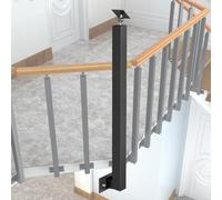 Mandrini per balaustre in metallo, confezione da 1/5/10, staffe regolabili per corrimano a 270° per scale, balconi e terrazze, mandrini per ringhiera in ferro nero per una maggiore sicurezza e stile